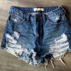 Lightly used distressed shorts